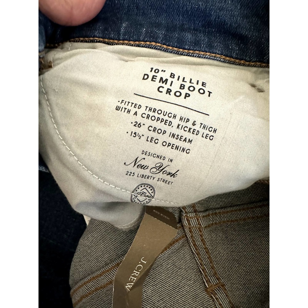 New J.Crew 10" demi-boot crop jean in Ocean wash Size 28 - Picture 7 of 9